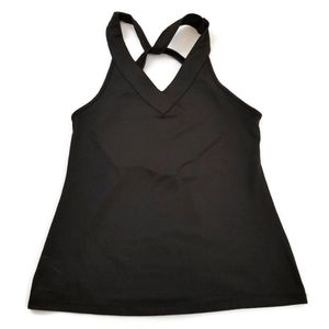Kiava Womens Black Crisscross Athletic Tank Size M